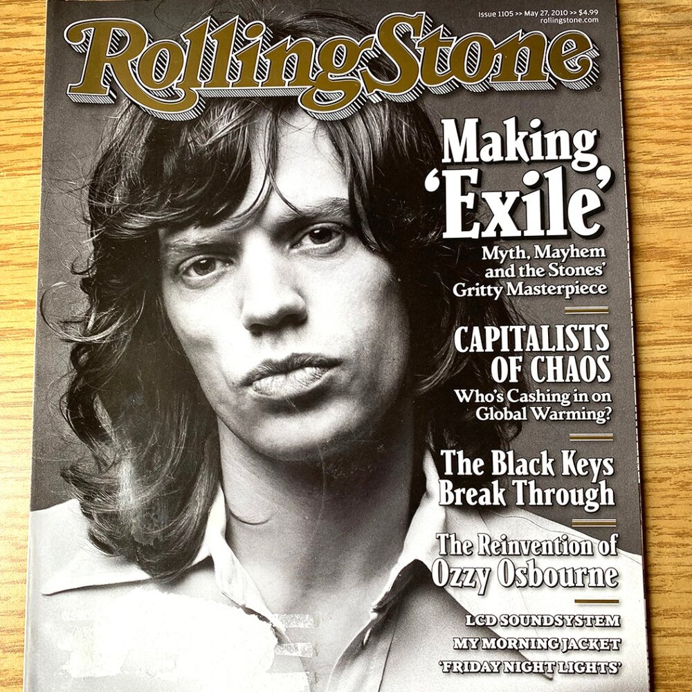 Rolling Stone Magazine Past Issue #1105 May 2010 Mick Jagger Ozzy Osbourne Exile